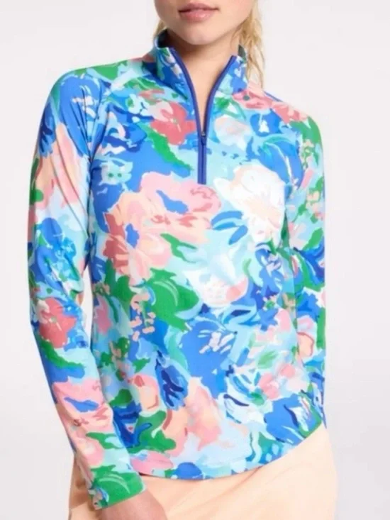 Walter Hagen Floral Golf 1/4 Zip UV Top S - Picture 2 of 10